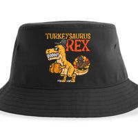 Turkeysaurus Rex Dab Turkey Dino Thanksgiving Sustainable Bucket Hat