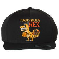 Turkeysaurus Rex Dab Turkey Dino Thanksgiving Wool Snapback Cap