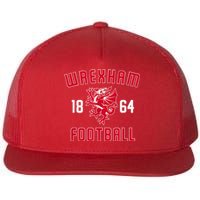 The Red Dragons Wrexham Fc Football Club Wrexham Flat Bill Trucker Hat