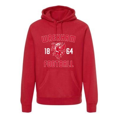 The Red Dragons Wrexham Fc Football Club Wrexham Premium Hoodie