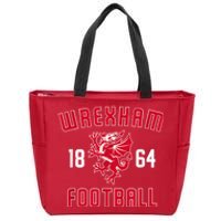 The Red Dragons Wrexham Fc Football Club Wrexham Zip Tote Bag