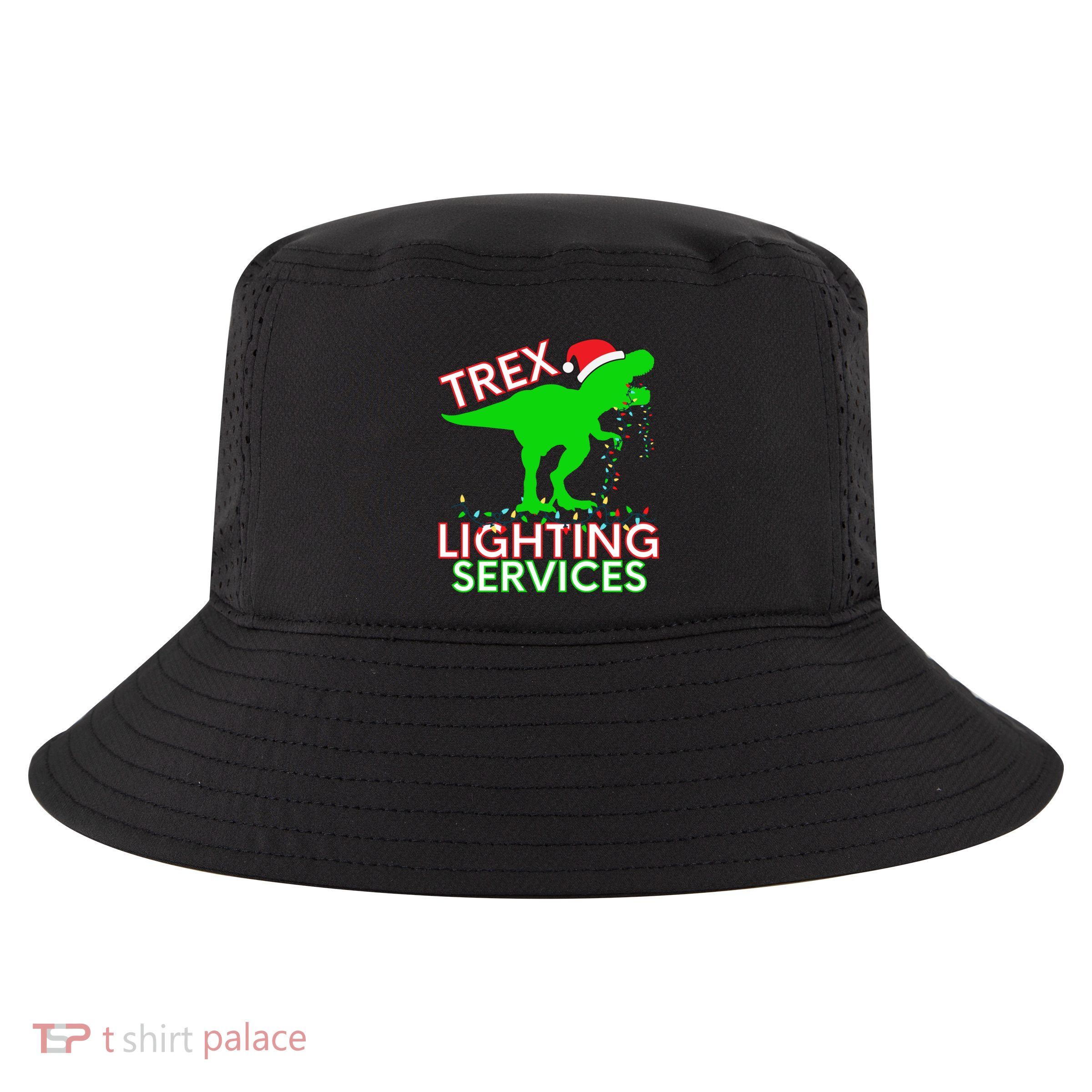 T Rex Dinosaur Christmas Lighting Tree Rex Gift Cool Comfort Performance Bucket Hat