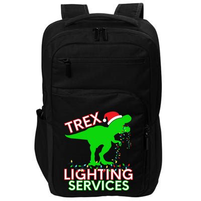 T Rex Dinosaur Christmas Lighting Tree Rex Gift Impact Tech Backpack