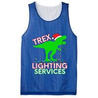 T Rex Dinosaur Christmas Lighting Tree Rex Gift Mesh Reversible Basketball Jersey Tank