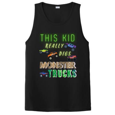 This Really Digs Monster Trucks Cute Gift PosiCharge Competitor Tank