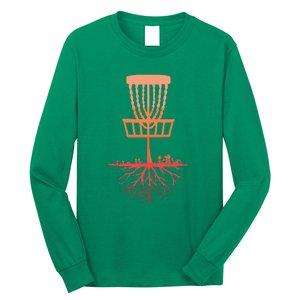 Tree Roots Disc Golf Basket Disc Golfing Frisbee Disc Golf Long Sleeve Shirt