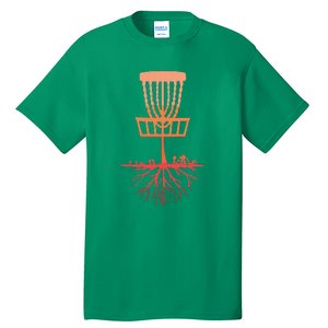 Tree Roots Disc Golf Basket Disc Golfing Frisbee Disc Golf Tall T-Shirt