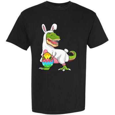 T Rex Easter Bunny Funny Dinosaur Basket Stuffers Garment-Dyed Heavyweight T-Shirt