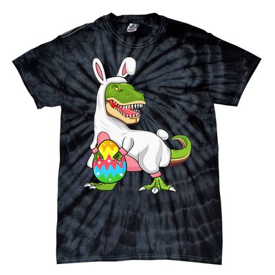 T Rex Easter Bunny Funny Dinosaur Basket Stuffers Tie-Dye T-Shirt