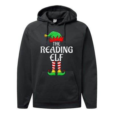 The Reading Elf Xmas Matching Christmas Family Pajama Performance Fleece Hoodie