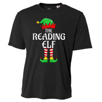 The Reading Elf Xmas Matching Christmas Family Pajama Cooling Performance Crew T-Shirt