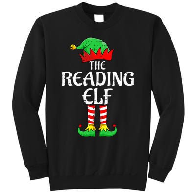 The Reading Elf Xmas Matching Christmas Family Pajama Sweatshirt