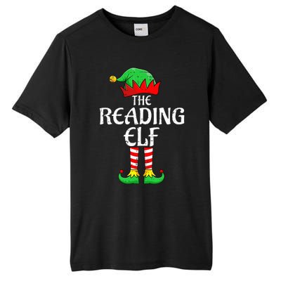 The Reading Elf Xmas Matching Christmas Family Pajama Tall Fusion ChromaSoft Performance T-Shirt