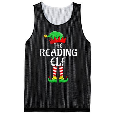 The Reading Elf Xmas Matching Christmas Family Pajama Mesh Reversible Basketball Jersey Tank