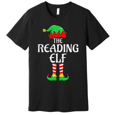 The Reading Elf Xmas Matching Christmas Family Pajama Premium T-Shirt