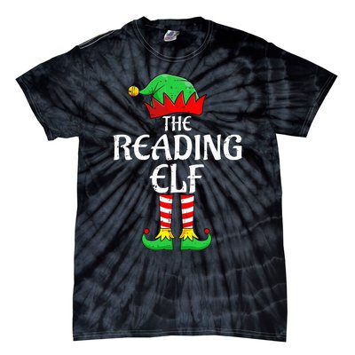 The Reading Elf Xmas Matching Christmas Family Pajama Tie-Dye T-Shirt