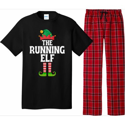 The Running Elf Funny Matching Family Group Christmas Gift Pajama Set