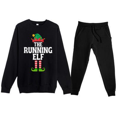 The Running Elf Funny Matching Family Group Christmas Gift Premium Crewneck Sweatsuit Set