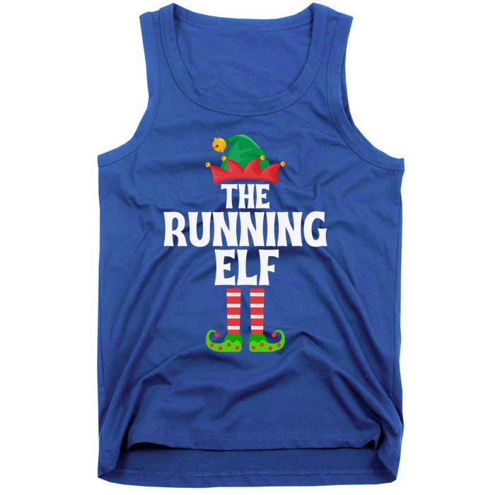 The Running Elf Funny Matching Family Group Christmas Gift Tank Top