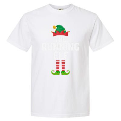 The Running Elf Funny Matching Family Group Christmas Gift Garment-Dyed Heavyweight T-Shirt