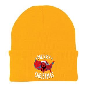 Trump Red Election Map Merry Christmas Trump Winner 2024 Knit Cap Winter Beanie