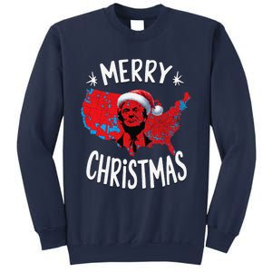 Trump Red Election Map Merry Christmas Trump Winner 2024 Sweatshirt