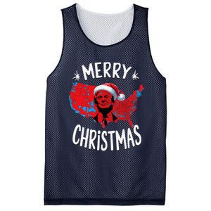 Trump Red Election Map Merry Christmas Trump Winner 2024 Mesh Reversible Basketball Jersey Tank