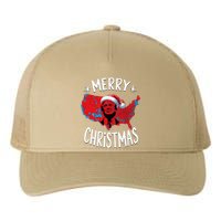 Trump Red Election Map Merry Christmas Trump Winner 2024 Yupoong Adult 5-Panel Trucker Hat