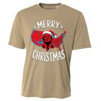 Trump Red Election Map Merry Christmas Trump Winner 2024 Cooling Performance Crew T-Shirt