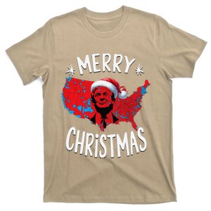 Trump Red Election Map Merry Christmas Trump Winner 2024 T-Shirt