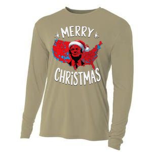 Trump Red Election Map Merry Christmas Trump Winner 2024 Cooling Performance Long Sleeve Crew