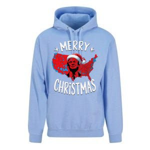 Trump Red Election Map Merry Christmas Trump Winner 2024 Unisex Surf Hoodie