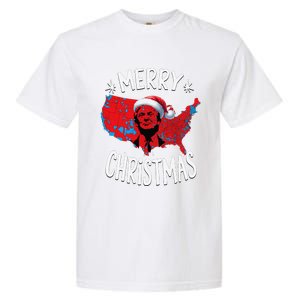 Trump Red Election Map Merry Christmas Trump Winner 2024 Garment-Dyed Heavyweight T-Shirt