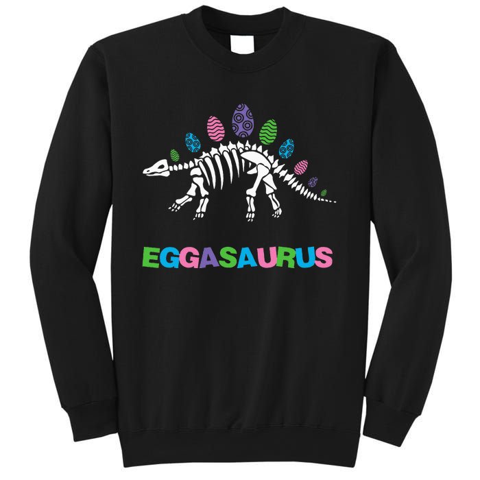 T Rex Eggasaurus Easter Day Skeleton Stegosaurus Dinosaur Sweatshirt