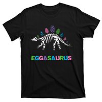 T Rex Eggasaurus Easter Day Skeleton Stegosaurus Dinosaur T-Shirt