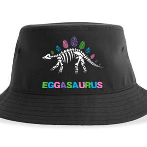 T Rex Eggasaurus Easter Day Skeleton Stegosaurus Dinosaur Sustainable Bucket Hat