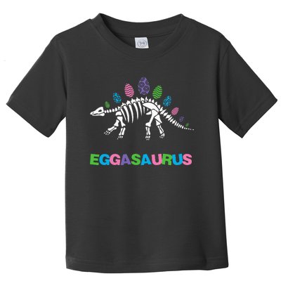 T Rex Eggasaurus Easter Day Skeleton Stegosaurus Dinosaur Toddler T-Shirt