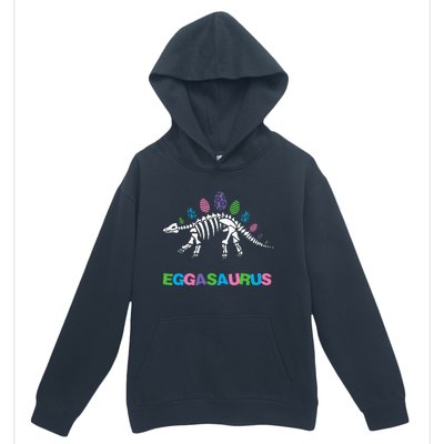 T Rex Eggasaurus Easter Day Skeleton Stegosaurus Dinosaur Urban Pullover Hoodie