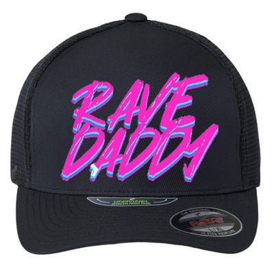 Techno Rave Edm Rave Daddy Flexfit Unipanel Trucker Cap