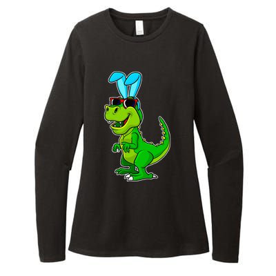 T Rex Easter Bunny Funny Dinosaur Basket Stuffers Womens CVC Long Sleeve Shirt