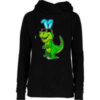 T Rex Easter Bunny Funny Dinosaur Basket Stuffers Womens Funnel Neck Pullover Hood