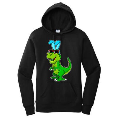 T Rex Easter Bunny Funny Dinosaur Basket Stuffers Women's Pullover Hoodie