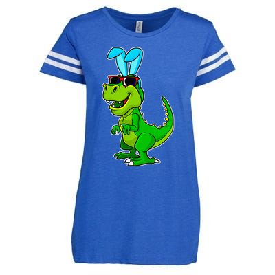 T Rex Easter Bunny Funny Dinosaur Basket Stuffers Enza Ladies Jersey Football T-Shirt