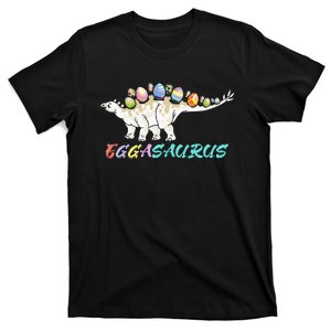 T Rex Eggasaurus Easter Day Skeleton Stegosaurus Dinosaur T-Shirt