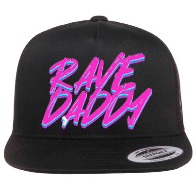 Techno Rave EDM Rave Daddy Flat Bill Trucker Hat