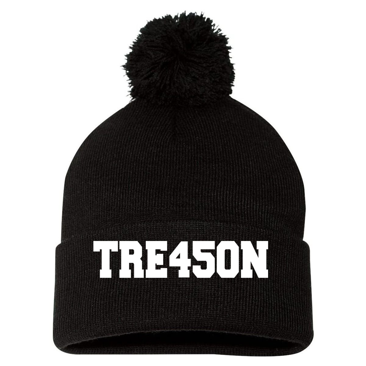 Tre45on Pom Pom 12in Knit Beanie