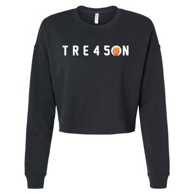 Tre45on Anti Trump Cropped Pullover Crew