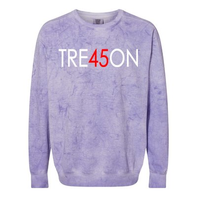 Tre45on Anti Trump Treason Colorblast Crewneck Sweatshirt