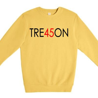 Tre45on Anti Trump Treason Premium Crewneck Sweatshirt