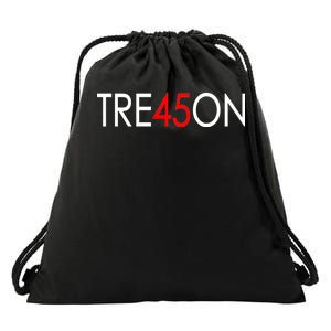 Tre45on Anti Trump Treason Drawstring Bag